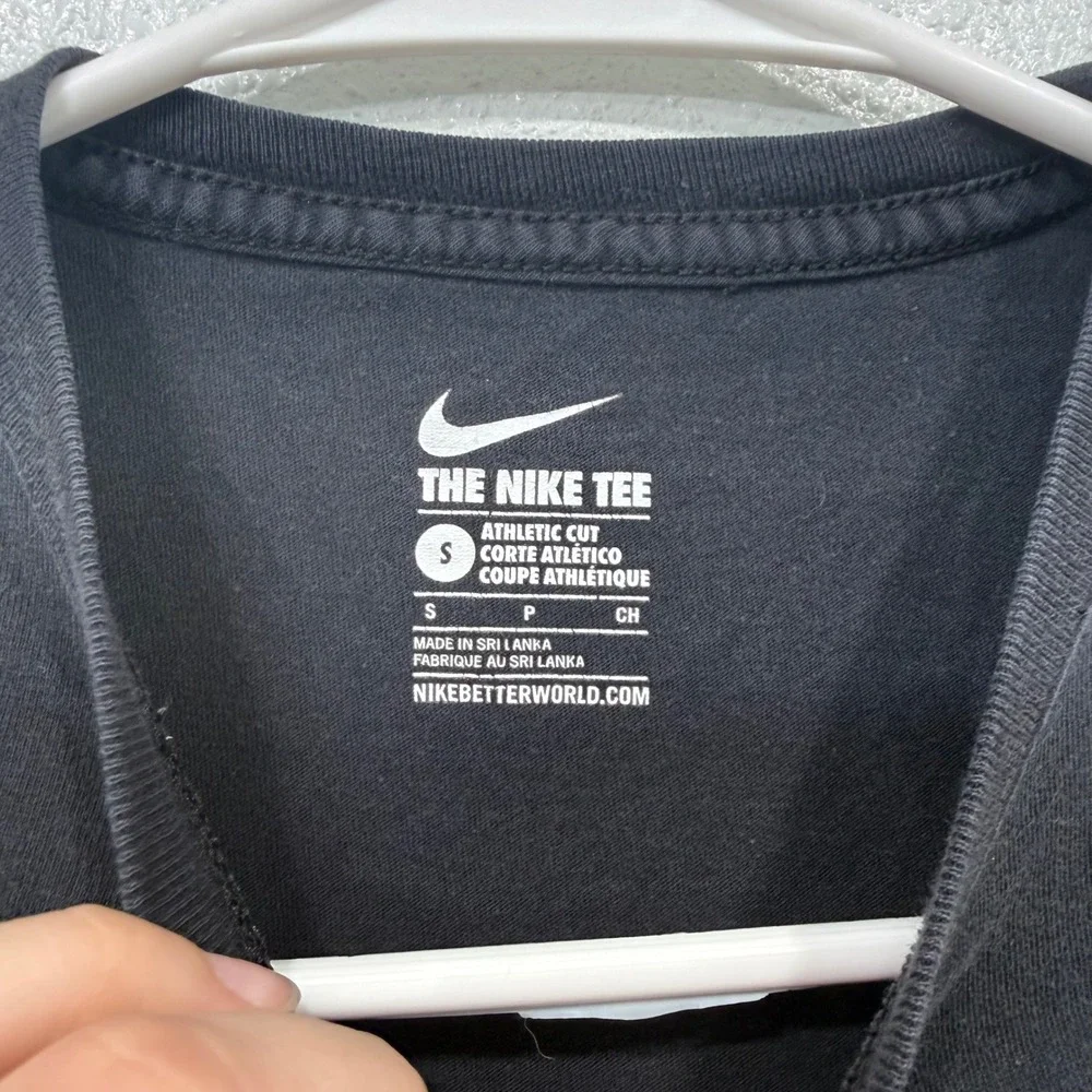 Nike‎ Kids Just Do It Swoosh Logo Graphic T-Shirt Black Neon Yellow Small S